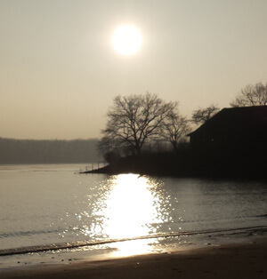 Dunst und Nebel an der Elbe