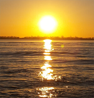 Sonnenuntergänge an der Elbe